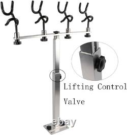 Sure Grip Aluminum Boat Rod Holder PVC Coated Steel Wire Fishing Pole Holder wit