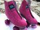 Sure Grip Boardwalk Discontinued Pink Suede Roller Skates Size 5