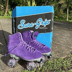Sure-Grip Boardwalk PURPLE Roller Skates size 8 (womens size 9/10) NEVER WORN