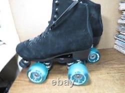 Sure Grip Boardwalk Roller Skates, Black Suede Size 6