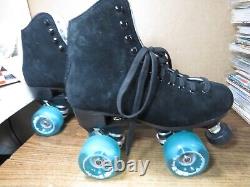 Sure Grip Boardwalk Roller Skates, Black Suede Size 6