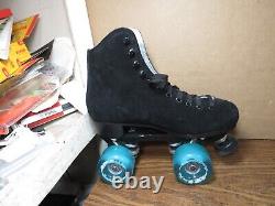 Sure Grip Boardwalk Roller Skates, Black Suede Size 6