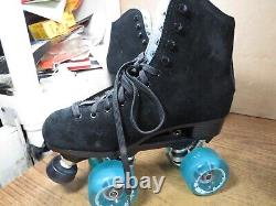 Sure Grip Boardwalk Roller Skates, Black Suede Size 6