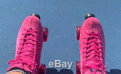 Sure Grip Boardwalk Roller Skates, Size 10 Pink Suede (like Moxi)