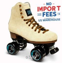 Sure-Grip Boardwalk Tan Retro Roller Skates Suede Outdoor Mens 7 / Womens 8