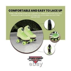 Sure-Grip Boardwalk Unisex Outdoor Roller Skates Retro Boots with Suede Lea