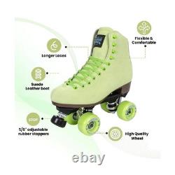 Sure-Grip Boardwalk Unisex Outdoor Roller Skates Retro Boots with Suede Lea