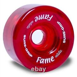 Sure-Grip Fame Artistic Indoor Wheels Clear Red