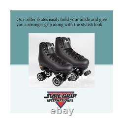 Sure-Grip Fame Indoor Rollerskates Black Mens 8 / Womens 9