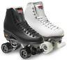 Sure-grip Fame Vinyl Boot Roller Skates With Rock Plate & Bearings Black Or White