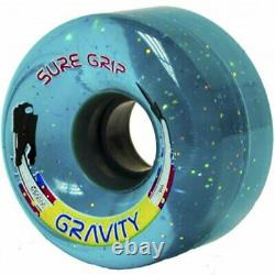 Sure-Grip Gravity Sparkle Quad Roller Skate Outdoor Wheels 78A Teal (Pack of 8)