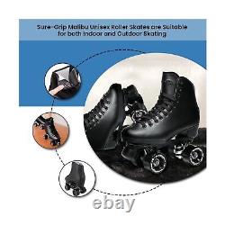 Sure-Grip Malibu Unisex Roller Skates Stylish and Durable Vegan Leather Upp