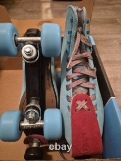 Sure-Grip Quad Roller Skates Sz 8 With Pads + Accessories