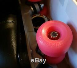 Sure-Grip Quad Speed Skates Boxer Black/Pink Size 8 NIB