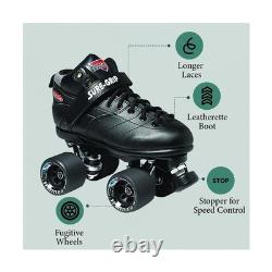 Sure-Grip Rebel Derby Roller Skates for Men & Women 62mm Fugitive Polyureth