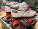 Sure Grip Rebel Derby Boots With Sunlite 2 Plates With Bont Skate Laces Size 6