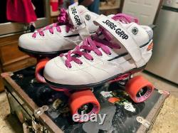 Sure Grip Rebel Derby boots with Sunlite 2 plates with bont skate laces Size 6