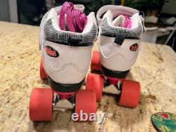 Sure Grip Rebel Derby boots with Sunlite 2 plates with bont skate laces Size 6