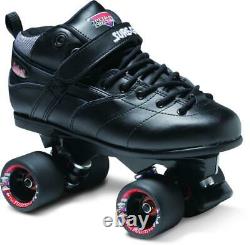 Sure-Grip Rebel Fugitive Derby Quad Skates US 3 / UK 2 Black Rollerskates