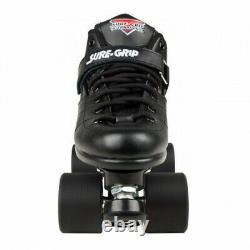 Sure-Grip Rebel Fugitive Derby Quad Skates US 3 / UK 2 Black Rollerskates