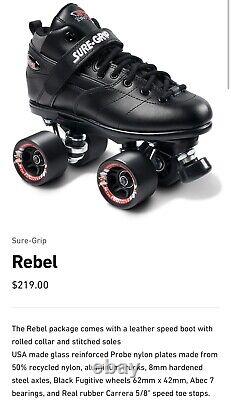 Sure Grip Rebel roller skates size 6 men fits womens 7-7.5