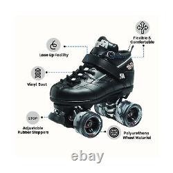 Sure Grip Rock GT50 Black Roller Skates Stylish Indoor Skates for Men & Wom