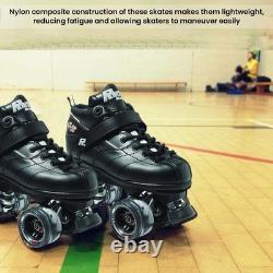 Sure Grip Rock GT50 Black Stylish Indoor Roller Skates for Men & Women Featur