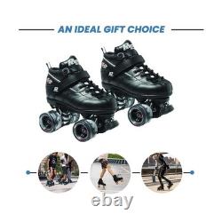 Sure Grip Rock GT50 Black Stylish Indoor Roller Skates for Men & Women Featur