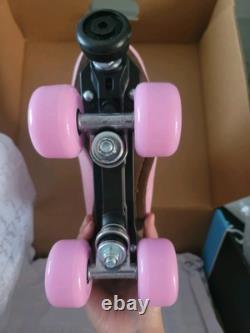 Sure Grip Roller Skates, Size 6, Pink Suede