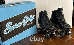 Sure Grip Stardust Black Glitter Roller Skate M/4 Or With6 Size