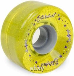 Sure-Grip Stardust Glitter Quad Roller Skate Outdoor Wheels 78A Yellow 62mm