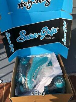Sure-Grip Stardust Roller Skates Glitter Blue Women's Size 9