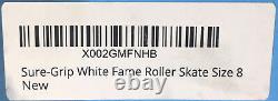 Sure-Grip White Fame Roller Skate Size 8