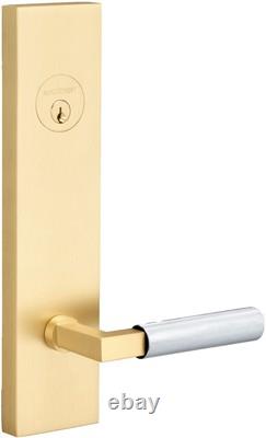 Sure-Loc LV307 GRIPKN Levanto Single Cylinder Keyed Entry Lever Satin Brass /
