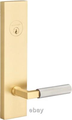 Sure-Loc LV307 GRIPKN Levanto Single Cylinder Keyed Entry Lever Satin Brass /