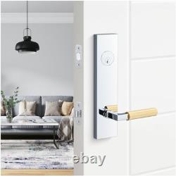 Sure-Loc LV307 GRIPKN Levanto Single Cylinder Keyed Entry Lever Satin Nickel /
