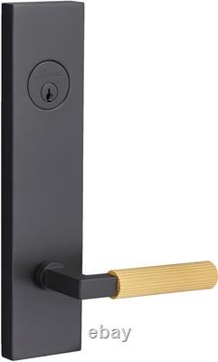 Sure-Loc LV307 GRIPSKN Levanto Single Cylinder Keyed Entry Lever Black