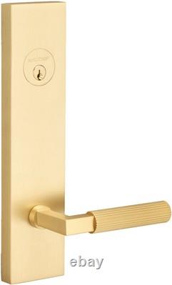 Sure-Loc LV307 GRIPSKN Levanto Single Cylinder Keyed Entry Lever Brass