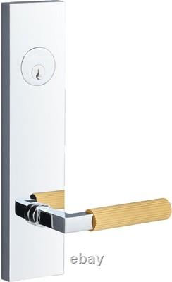 Sure-Loc LV307 GRIPSKN Levanto Single Cylinder Keyed Entry Lever Brass