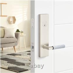 Sure-Loc LV307 GRIPSKN Levanto Single Cylinder Keyed Entry Lever Brass
