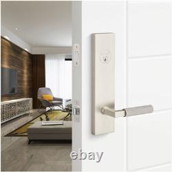 Sure-Loc LV307 GRIPSKN Levanto Single Cylinder Keyed Entry Lever Brass