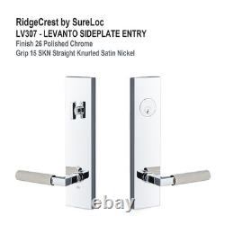 Sure-Loc LV307 GRIPSKN Levanto Single Cylinder Keyed Entry Lever Chrome
