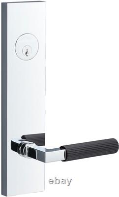 Sure-Loc LV307 GRIPSKN Levanto Single Cylinder Keyed Entry Lever Polished