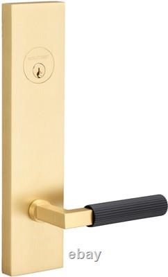 Sure-Loc LV307 GRIPSKN Levanto Single Cylinder Keyed Entry Lever Satin Brass /