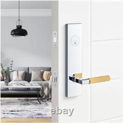 Sure-Loc LV307 GRIPSKN Levanto Single Cylinder Keyed Entry Lever Satin Brass /