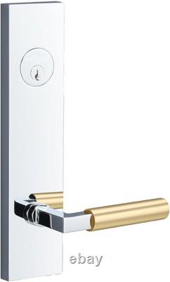 Sure-Loc LV307 GRIPSM Levanto Single Cylinder Keyed Entry Lever Brass