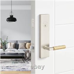 Sure-Loc LV307 GRIPSM Levanto Single Cylinder Keyed Entry Lever Satin Brass /