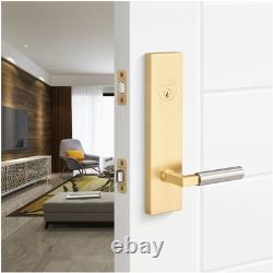 Sure-Loc LV307 GRIPSM Levanto Single Cylinder Keyed Entry Lever Satin Brass /