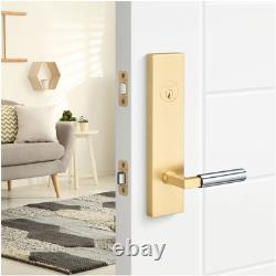 Sure-Loc LV307 GRIPSM Levanto Single Cylinder Keyed Entry Lever Satin Brass /