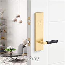 Sure-Loc LV307 GRIPSM Levanto Single Cylinder Keyed Entry Lever Satin Brass /